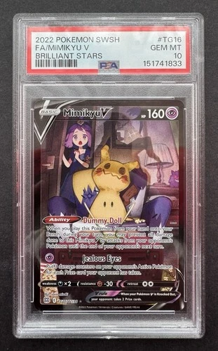 *PSA 10* Mimikyu V TG16/TG30 - Brilliant Stars Trainer Gallery - Gem Mint Card