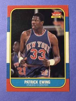 1986-87 Fleer Patrick Ewing Rookie Card New York Knicks #32 HOF