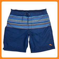 Tommy Bahama Relax Swim Trunks Shorts Men's XL Blue Orange Mesh Lined Beach Pool