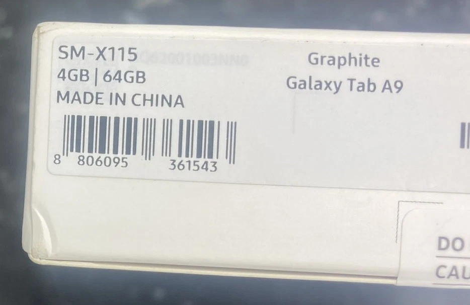 Samsung Galaxy Tab A9 64GB 4G LTE Unlocked Android Tablet SM-X115 Graphite *NEW* - Image 3 of 4