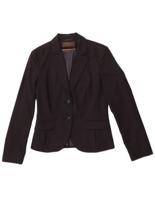 S.OLIVER Womens 2 Button Blazer Jacket UK 10 Small Navy Blue Pinstripe VL12
