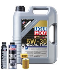 Motoröl 5W30 LIQUI MOLY Special F 5L+HENGST Ölfilter +Spülung +Cera Tec
