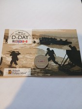 Pobjoy 50p Proof Gibralter Anniversary D Day Landings In Pack 2019