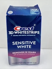Crest 3D Whitestrips SENSITIVE WHITE Enamel Safe, 18 Treatments, 36 Strips