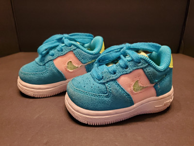 Nike Air Force Oracle Blue Ghost Aqua Green Size 2C Sneaker CJ4112 300