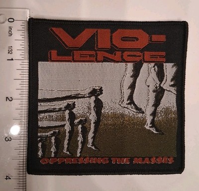 vio-lence oppressing the masses Black Border Woven Patch