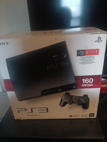 Sony PlayStation 3 Slim 160GB Console - Black 4 Parts