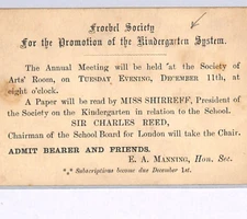 GB QV Card FROEBEL SOCIETY *KINDERGARTEN* Stationery ½d Advert SCHOOLS XG157