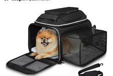Petskd Top-Expandable Pet Carrier 17x11x9.5 Inches Alaska Airline Approved, Soft