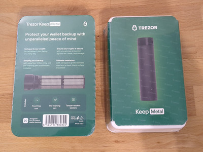 Trezor Keep Metal 20-word / Passwortsafe und Crypto Wallet Backup