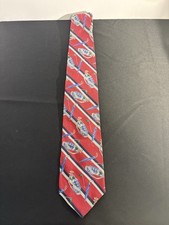 Nautica Golf Tie Silk Necktie Novelty Print Striped Made in USA