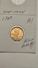 wheat penny 1909 LINCOLN CENT NICE RED CH BU 1909-P  LOT #1 RED CH  UNC LUSTER