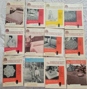 Vintage Entire Year 1960 The Workbasket 12 Issues Needlecraft Crochet Embroidery