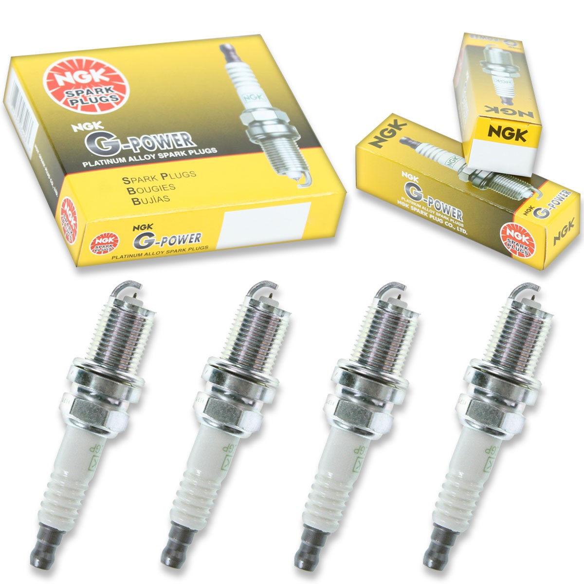 4 pcs NGK G-Power Spark Plugs for 2001 Audi TT 1.8L - Engine Kit Set Tune Up fr