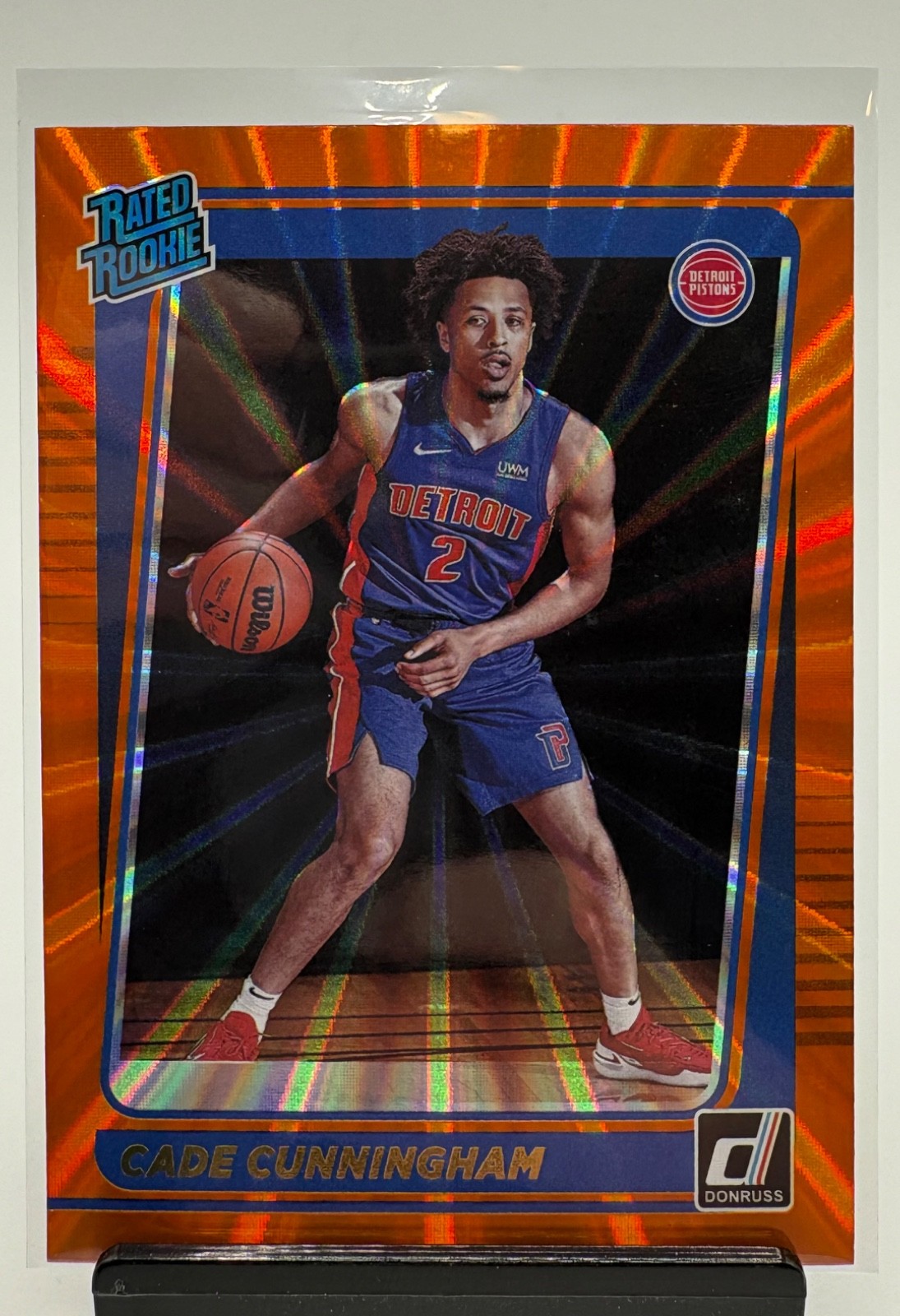 2021-22 Panini Donruss - Cade Cunningham Rated Rookie #211 Orange Laser (RC)