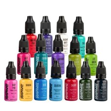 Radiant Colors Floral Tattoo Ink Set 1/2oz Bottles Kit USA
