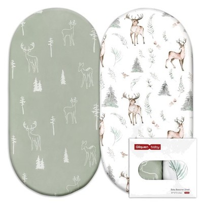 Baby Spannbettlaken 2er Pack Mikrofaser hypoallergen Reindeer Bettlaken