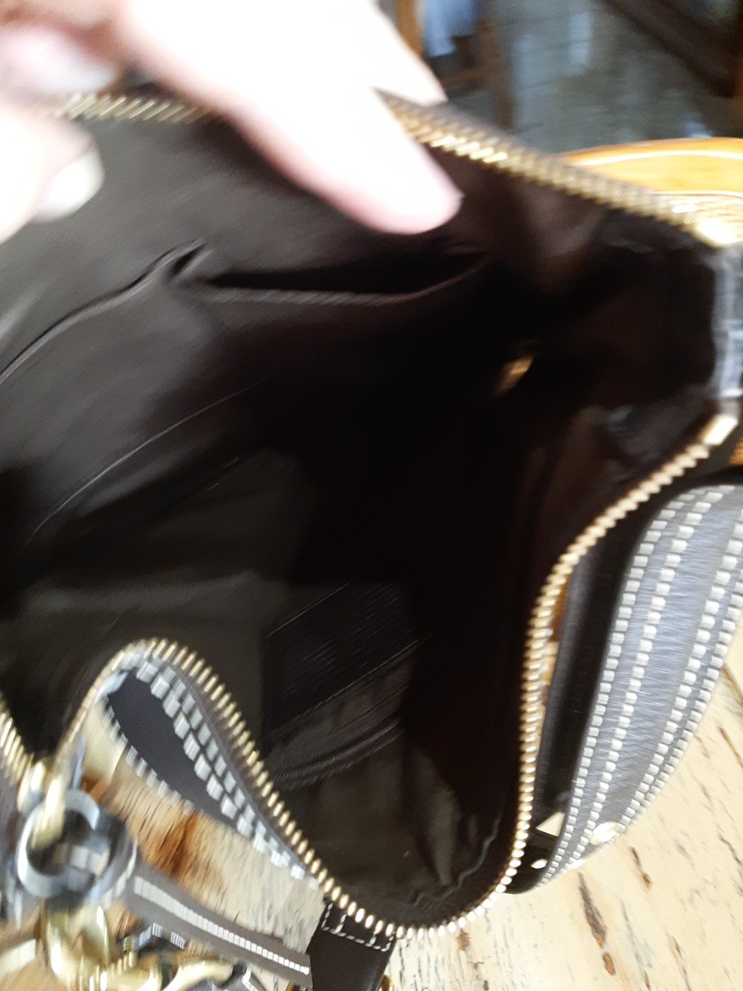 Vintage Coach Monogram Patchwork Brown Suede Gold… - image 12