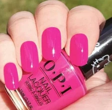 OPI Nail Lacquer Follow Your Heart | Opaque Bright Pink Crème Chip Resistant