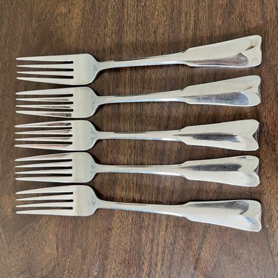 Lunt Modern Classic Stainless Forks Set of 6 USA Japan Flatware Silverware