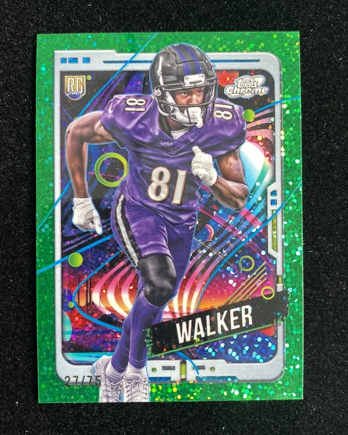 Devontez Walker Topps Cosmic Chrome #107 Green Space Dust