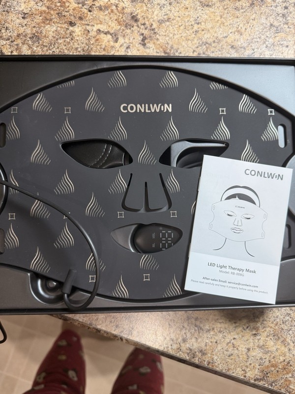 CONLWIN Red light therapy mask, 8 Modes