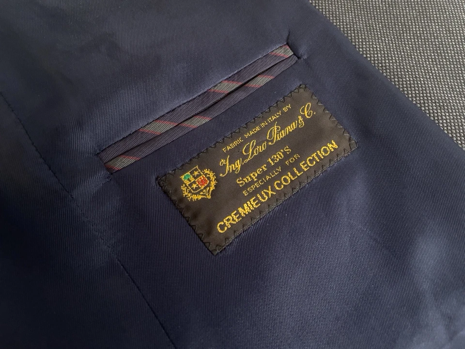 DANIEL CREMIEUX x LORO PIANA Italian Super 130’s Gray Wool Suit 40S 36x29 - Image 3 of 4