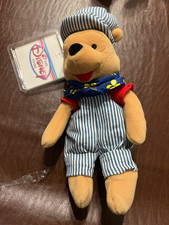Mini Bean Bag Choo Choo Pooh 8  Disney Store Theme Parks Winnie Plush NEW w TAGS