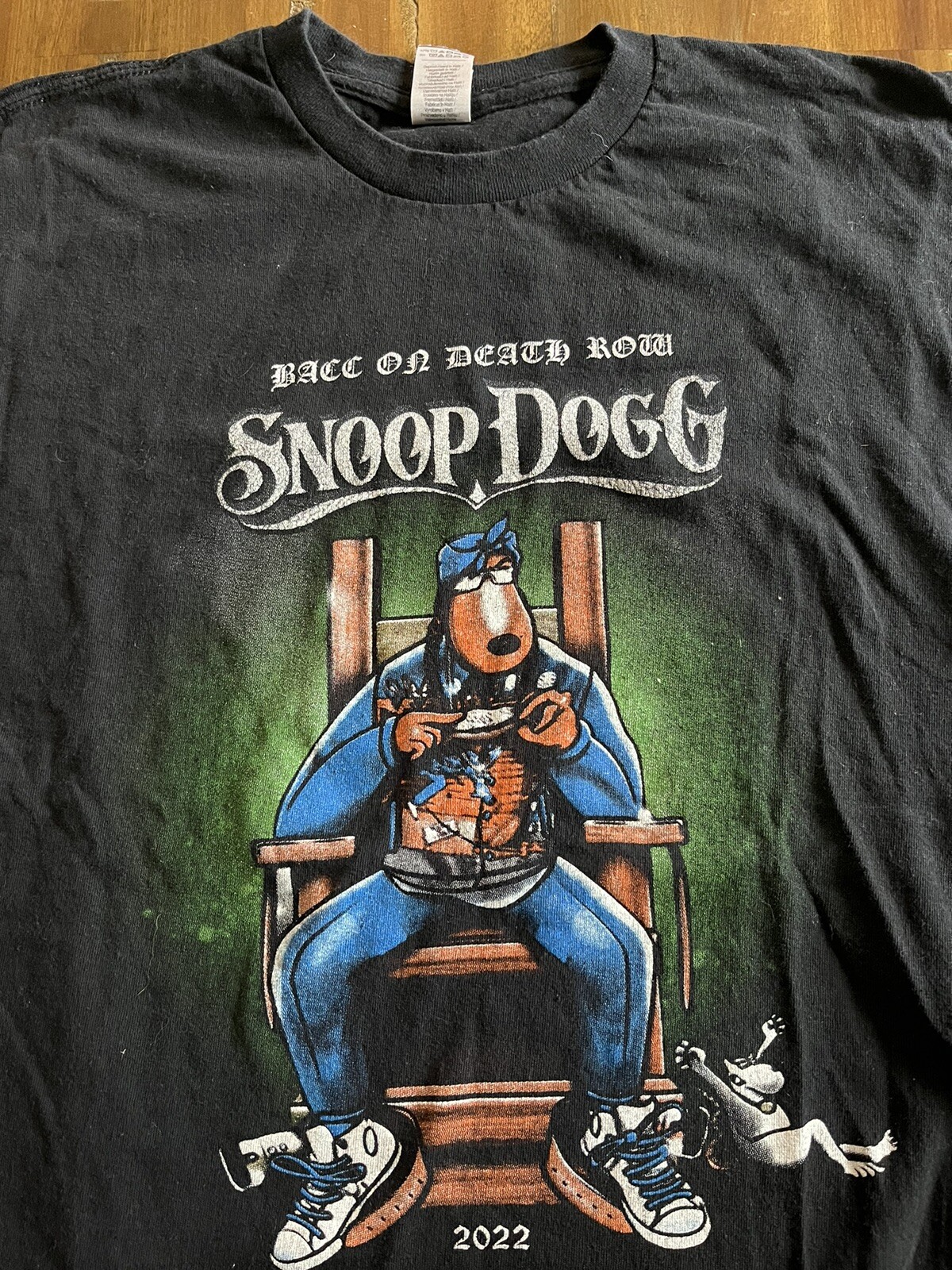 FILA T shirt grafica Snoop Dog Mount Westmore BACC nel braccio della morte taglia media