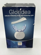 Gloride Teeth Whitening Kit w/ EnhancingLED Light 32 White Strips for Sensitive