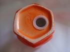 Brinn's Pittsburg Pa. 4" Orange Hexagon Salt and Pepper Shakers — photo 4