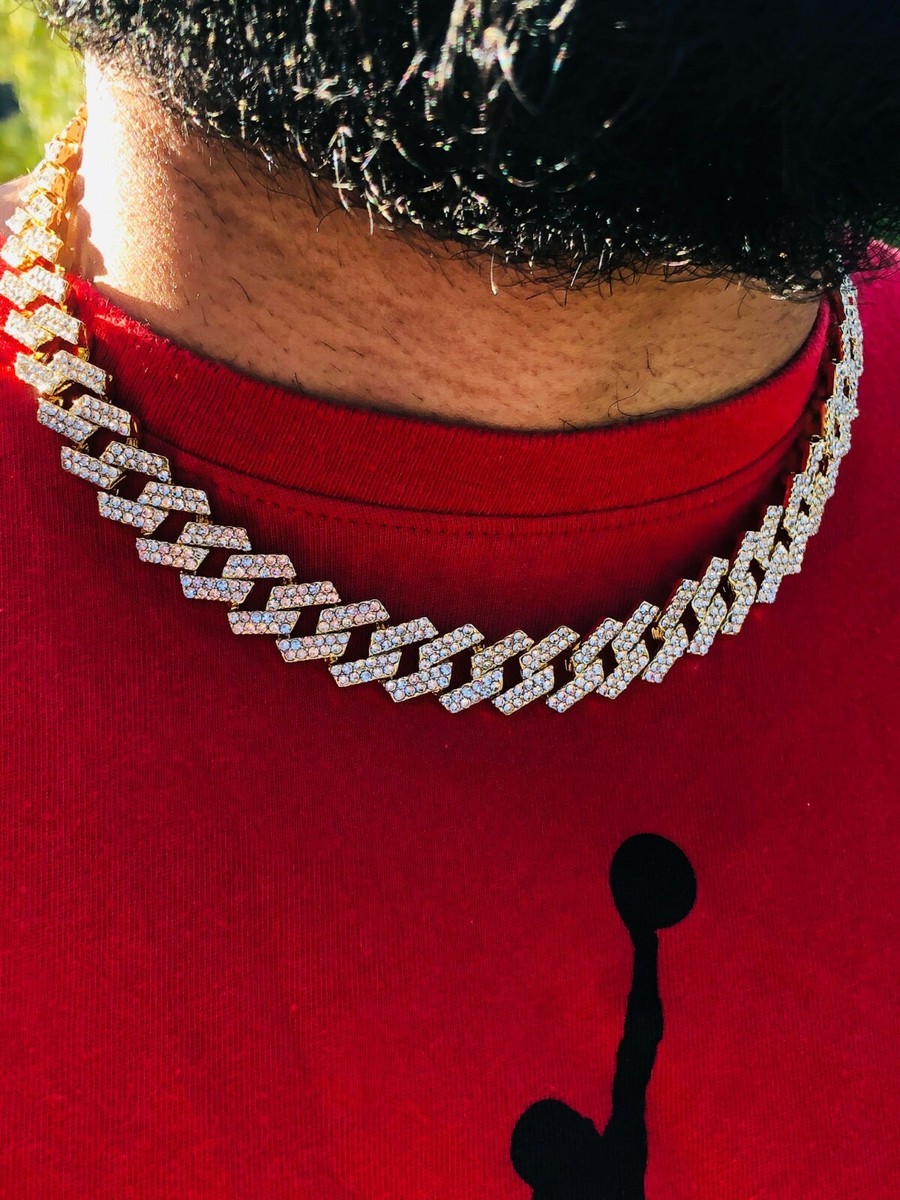 送料税込【King Ice】8mm ICED MIAMI CUBAN CHOKER CHAIN☆(2色) 8mm Miami Cuban Link Choker Chain | Women's Jewelry | King Ice