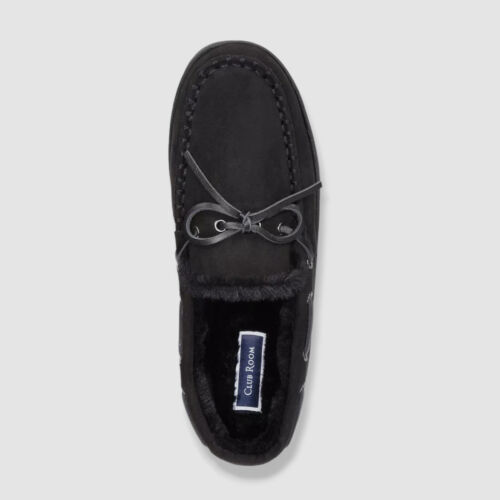 Club Room Men's Black Slip-On Moccasin Slippers Shoes Size 12-13/XL - Picture 4 of 5
