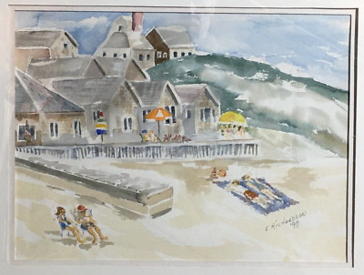 Watercolor Painting by E.Richardson Made In 1999 Frame Is  22 x17 