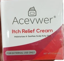 Acevwer Itch Relief Cream Professional Strength 1.7 oz ~ Exp 9/27