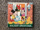 1989 DISNEY MICKEY & MINNIE MOUSE HOLIDAY GREETINGS CARD SILVER COIN Mint NEW-F — photo 1