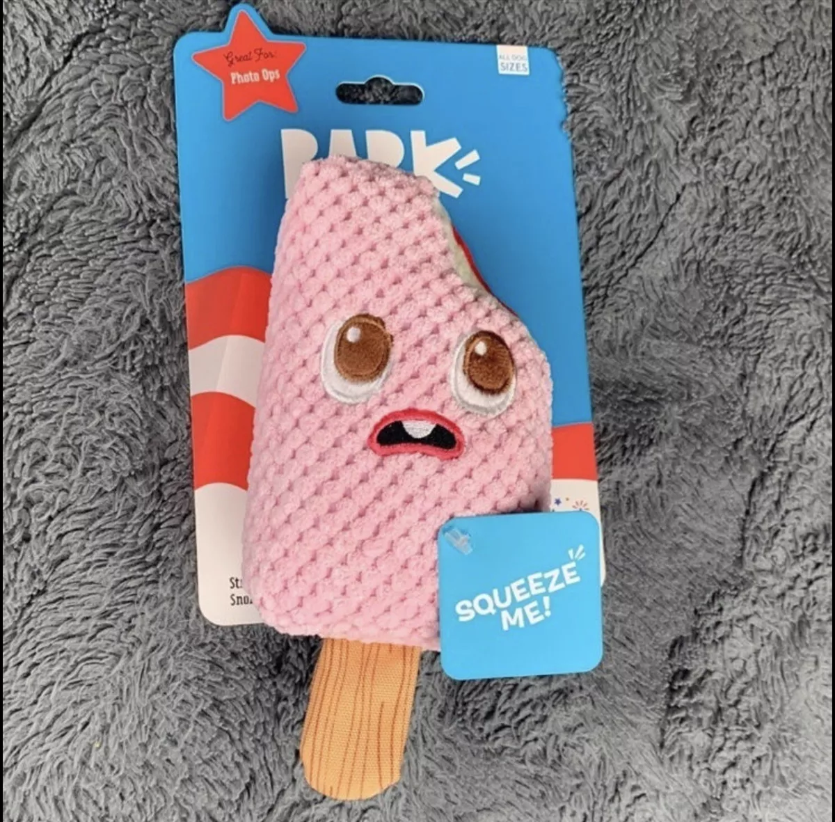 New Bark Box  Strawberry Shortcake Pup  Dog Toy Ice Cream Popsicle