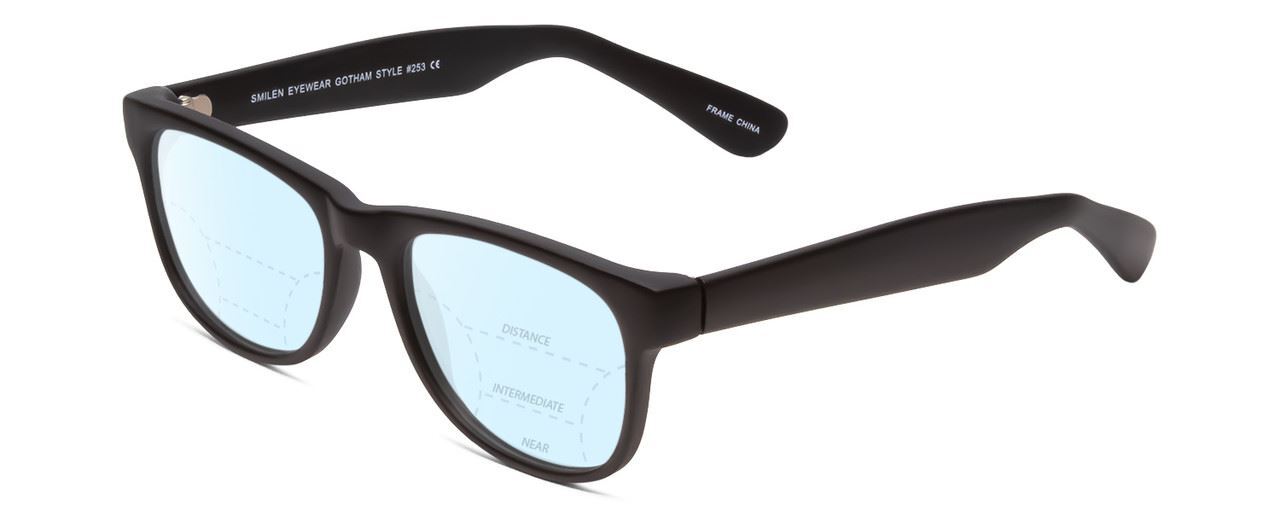 Gotham 253 Unisex Blue Light Blocking Glasses Matte Black 52mm-image