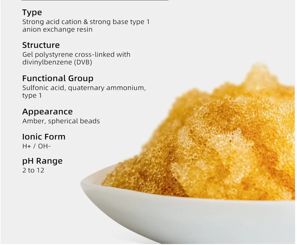 Mixed Bed DI Resin High Purity for RODI RO BRS Deionization Aquarium Filters - Image 3 of 4