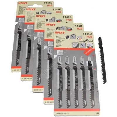 UFIXT 25 x Jigsaw Blades T144D High Speed Wood Cutting HCS Fits Makita