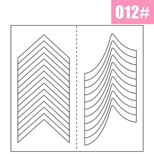 Manicure Nail Guide Line Sticker - French Tip Geometric Nail Decor Sticker 2spcs - Picture 19 of 31