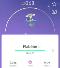 - Shiny Flabébé Blue - P T C high stardust -  Description