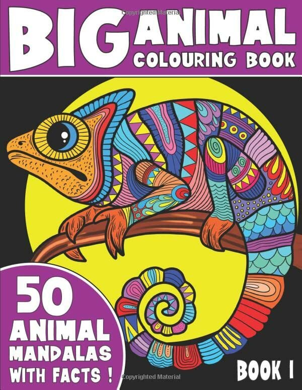 THE BIG ANIMAL COLOURING BOOK: 50 Unique Animal Mandalas With Captivating Fac.