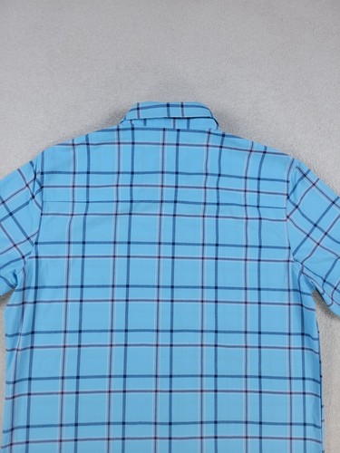 Oakley Men's Regular Fit Blue Plaid Button Down Short Sleeve Shirt Size M New - Bild 9 von 11