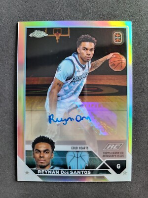 2024 Topps Chrome OTE Basketball, Reynan Dos Santos, Rookie Auto, Cold Hearts