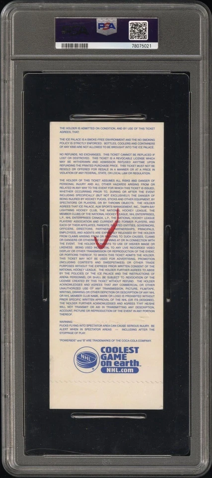 Wayne Gretzky Final NHL All Star Game MVP - PSA Ticket 1999 Full - Image 2 of 2