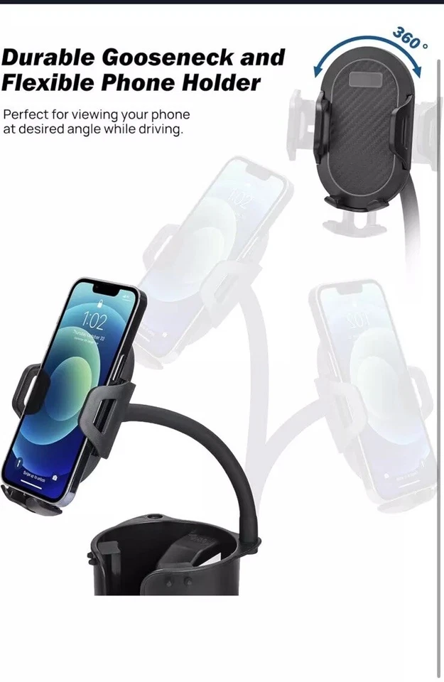 Strong Car Cup Holder Phone Mount Universal Cell Phone Stand W/ Drink Fast Ship - Image 2 of 4