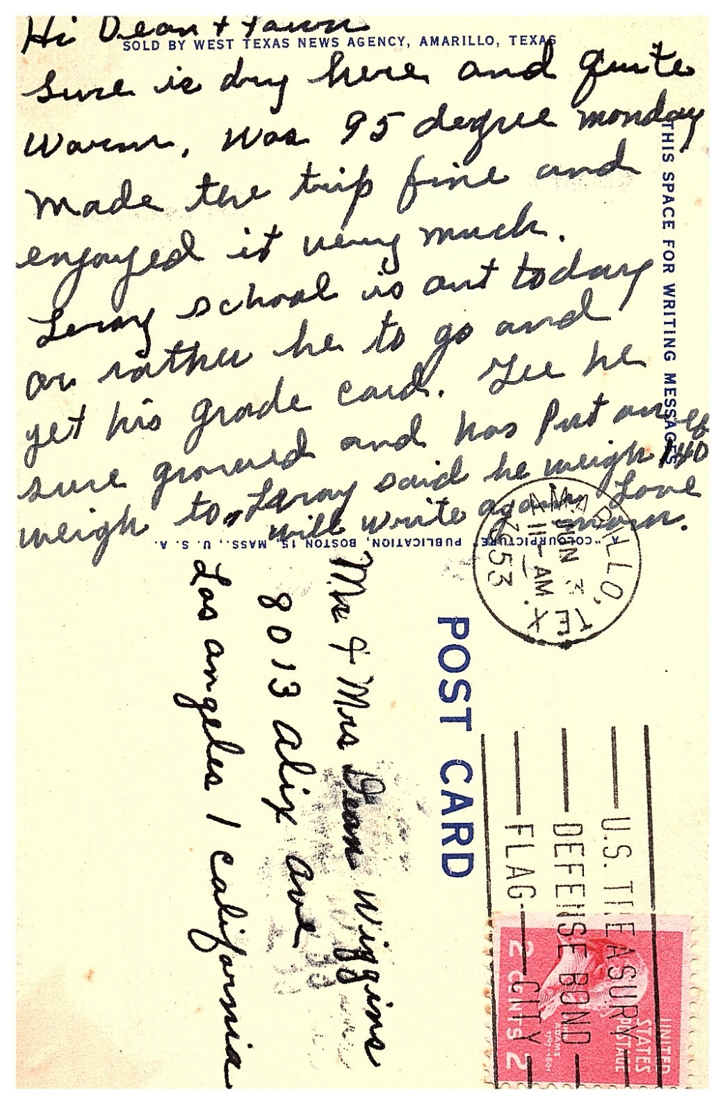 U.S Post Office Amarillo Texas Linen Postcard 1953 eBay