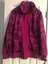 Nike Dri Fit Windbreaker Jacket Women's Full Zip Reversible, Purple, size L