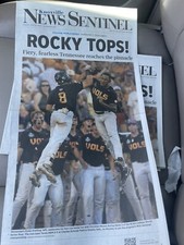 Tennessee Vols Knoxville News Sentinel National Champions 3 Page Newspaper